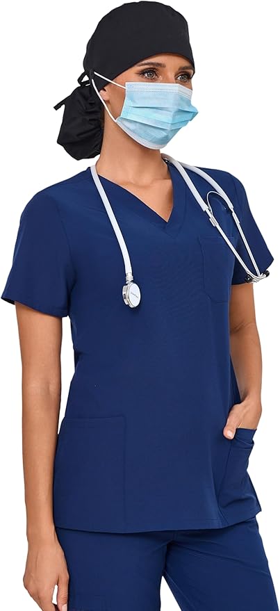Satin Lined Scrub Cap, Adjustable Surgical Cap with Sweatband & Buttons, Soft and Wrinkle-Resistant Scrub Hat
