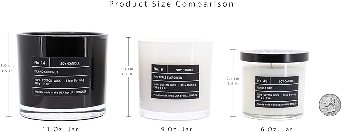 Lulu Candles | Tuberose & Gardenia | Luxury Scented Soy Jar Candle | Hand Poured in The USA | Highly Scented & Long Lasting (9 Oz.)