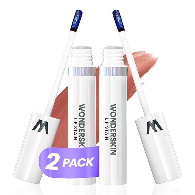 Wonderskin Wonder Blading Lip Stain Peel Off Masque, 2 Pack - Long Lasting, Waterproof and Transfer Proof Matte Nude Lip Tint Stain (Lovely Masque)
