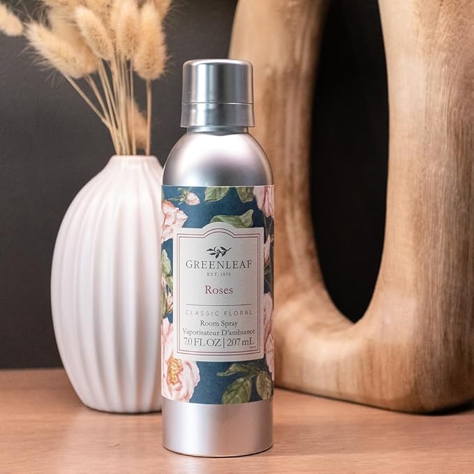 Greenleaf Gifts Roses Scented Room Air Freshener Spray | Non-Aerosol 7 oz Spray | Floral Scented Air Freshener for Home | Home Fragrance for Bedroom & Bathroom