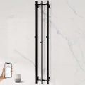 ENZE Smart Heated Towel Rack, Wall Mounted Electric Towel Warmer 220W for Bathroom, WiFi App Control & LED Touch Screen, Adjustable Temp & 24H Timer, Vertical Model, IPX5, Plug-in/Hardwired, Black