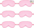 Satin Sleep Mask, 6 Pack Pink Silk Eye Mask for Sleeping Breathable with Elastic Strap, Soft Sleeping Blindfold Eye Cover Comfortable Travel Office Night Sleeping Party Games for Women