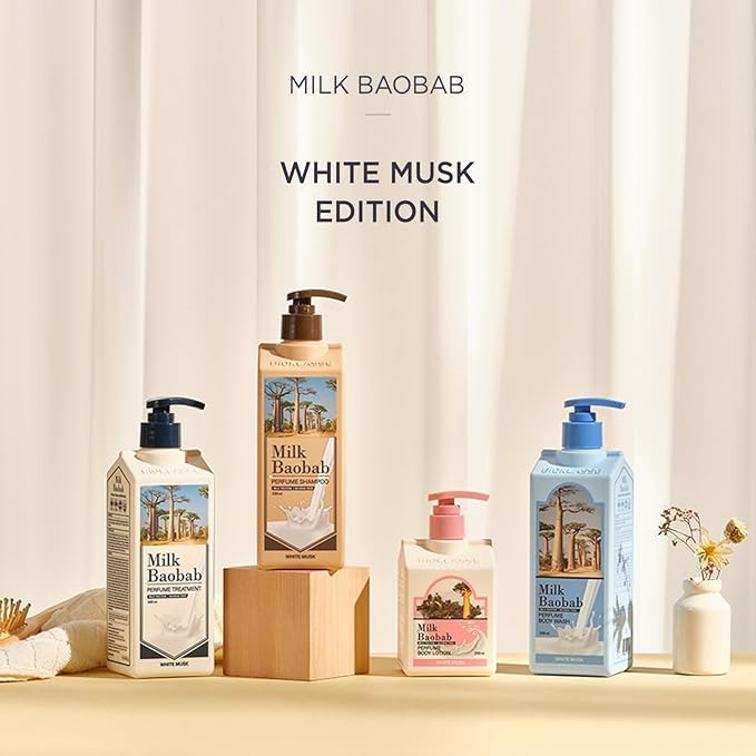 Milk Baobab Hydrating Shampoo, Nourishing Korean Hair Care, Long-Lasting White Musk Fragrance, Hydrolyzed Keratin, Paraben-Free, 16.9 fl oz