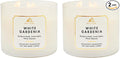 Bath & Body Works White Gardenia 3-Wick Candle - Scented Candle for At-Home Use - Long-Lasting, Room-Filling Fragrance - High Fragrance Oil Concentration - Soy Wax Blend - 2-Pack