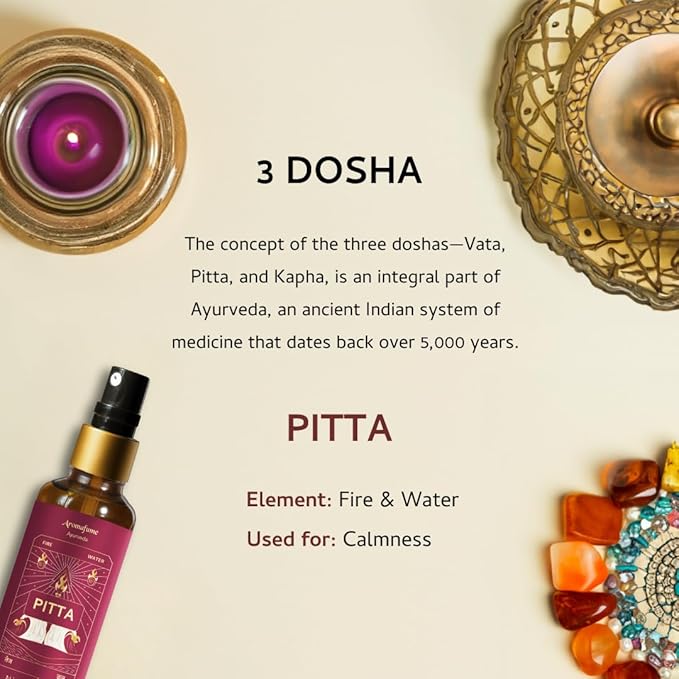 Mint & Marjoram Ayurveda Mist | Pitta Balancing Room Spray | Air Freshener | Home Fragrance | Use for Aromatherapy, Relaxation, Sleep, Stress Relief |Reiki, Yoga, Meditation Mist |100ml | Aromafume