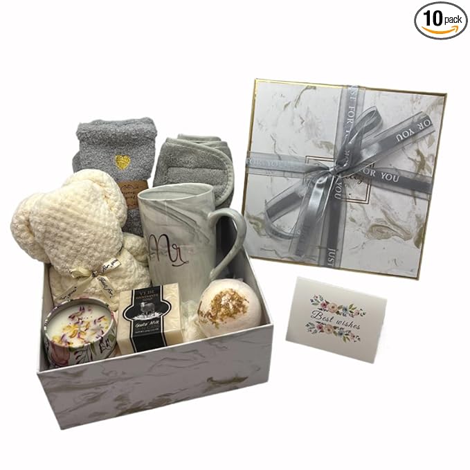 Spa Gift Baskets for Women,Luxury Self Care Gifts for Mom,Get Well Soon Gifts for Friend,Thank You Relaxing Box Gifts for Women 20th,30th,40th,50th,60th 70th 75th Birthday,Anniversary