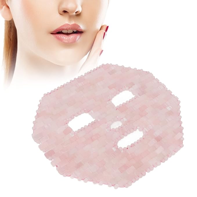 Jade Face Roller & Eye Massager - Rose Quartz Facial Tool for Skin Rejuvenation, Reduce Dark Circles & Puffiness, Lymphatic Drainage Massage for Glowing Skin, Anti-Aging Beauty Roller Stone Skincare