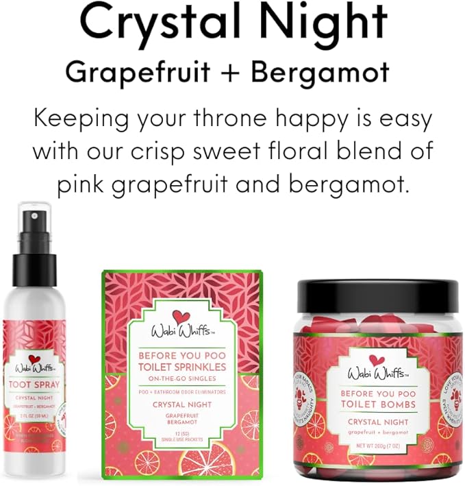 Wabi Whiffs Room and Bathroom Toot Sprays (Crystal Night)