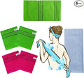 Exfoliating Bath Washcloth Mitt for Remove Dead Skin.Loofah Sponge, Korean & Japanse & African Net Sponge Rag. Back Scrubber Washer for Use in Shower Bath(Variety Pack 6)