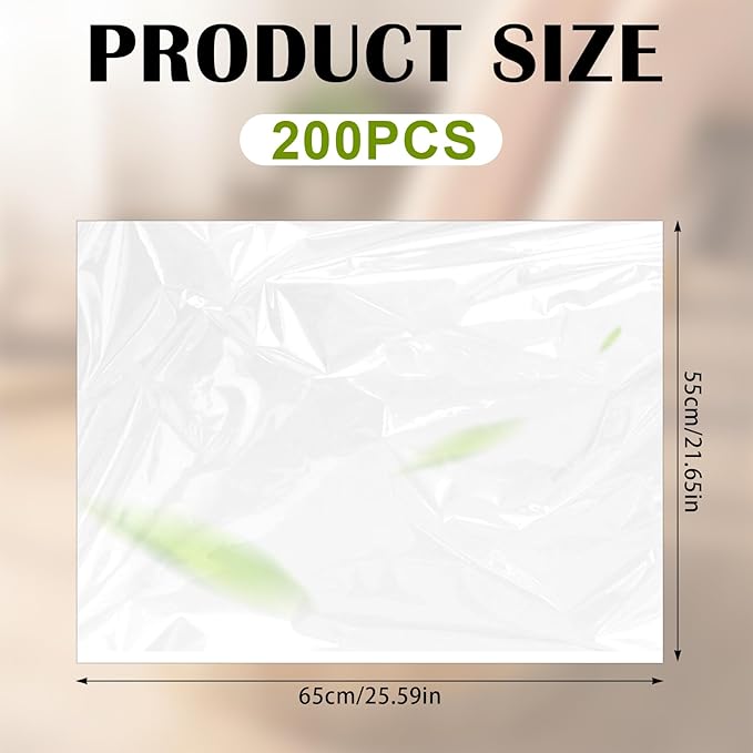 200 Pcs Disposable Foot Bath Liners Bulk for Ionic Detox Tub Individual Hygienic Plastic Non Toxic Pedicure Spa Foot Basin Tub Liners, 26 x 22 Inches