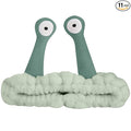 Jowmoy Cute Light green Snail Headband,Wash Face for Women Makeup Shower Spa Headband (1pack)