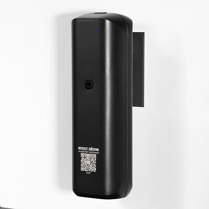 Plug in Diffuser for Essential Oils, App Controlled Electric Air Freshener Spray Dispenser, Mini Wall plugin Scent Diffuser for Home, Bathroom, Office, Spa - Aroma Oil NOT Included (Black)