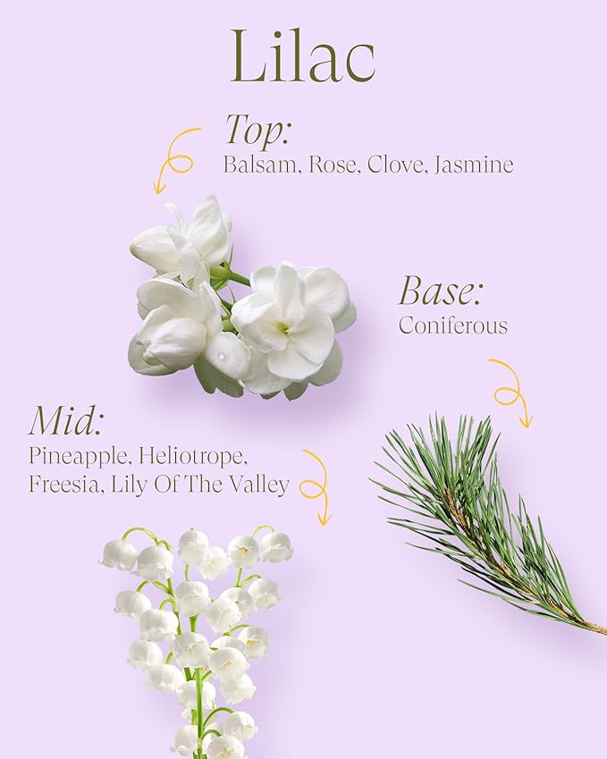M&SENSE Dual-Wicks Lilac Scented Candles 12oz,2 Wick Spring Soy Candle,Mother's Day Candle, Natural Soy Wax for Home Scented, Floral Scented Birthday Candle for Women