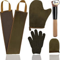 5-Piece Self Tanning Mitt Set with Tan Applicator Mitts, Face Mitt, Exfoliating Glove, for Bronze Tan