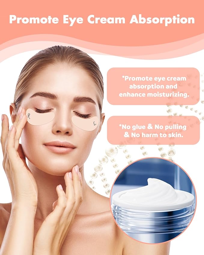 Under Eye Patches Silicone - 3 Pairs Reusable Eye Wrinkle Patches, Reusable Under Eye Mask, Plump Fine Lines & Wrinkles, Cream