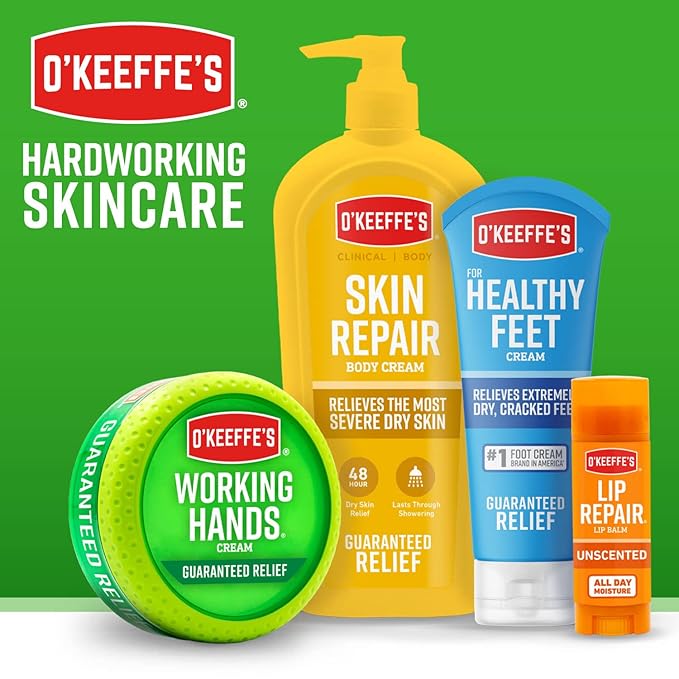 O'Keeffe's for Healthy Feet Foot Cream; Guaranteed Relief for Extremely Dry; Cracked Feet; Instantly Boosts Moisture Levels; 3.2 Ounce Jar; (Pack of 3)