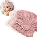 Jseng 2PC Microfiber Hair Drying Caps, Extrame Soft & Ultra Absorbent, Fast Drying Hair Turban Wrap Towels Thick Fluffy Shower Cap for Women