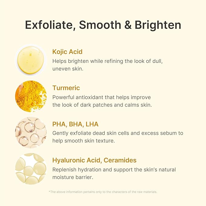 medicube Peel Shot with Kojic Acid Turmeric | Reset in One Step | Gentle Exfoliating Serum with BHA, LHA, PHA for Dead Skin Cells, Blackheads, Excess Sebum | For Dull, Rough, Troubled Skin | 2.7 fl.oz