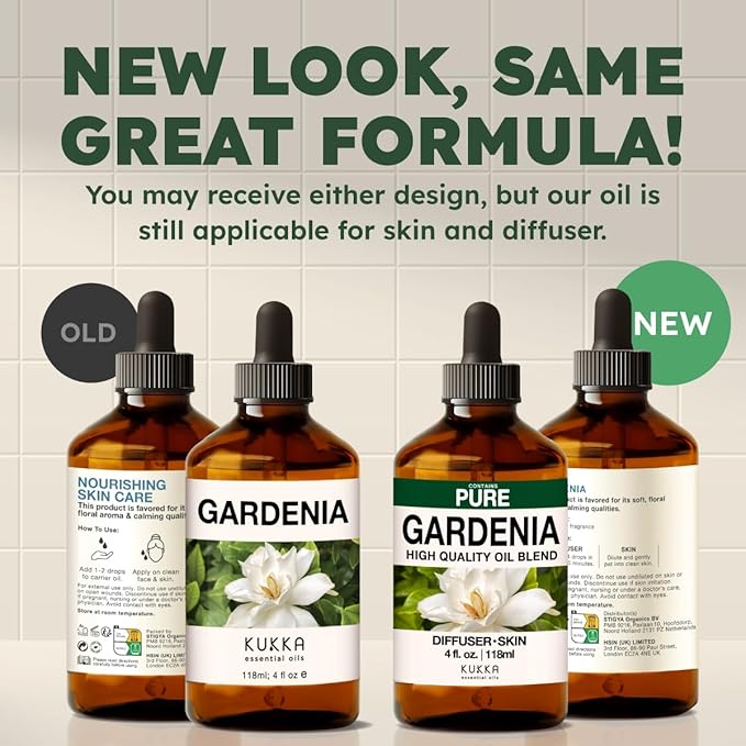 100% Pure Gardenia Oil - 4 Fl Oz Gardenia Essential Oil for Hair, Skin, Diffuser, Aromatherapy & DIY Soap Making Scent