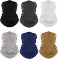 Fuinloth Neck Gaiter, 6 Pack Cooling UV Protection Bandana Face Mask Gator Scarf for Men Women