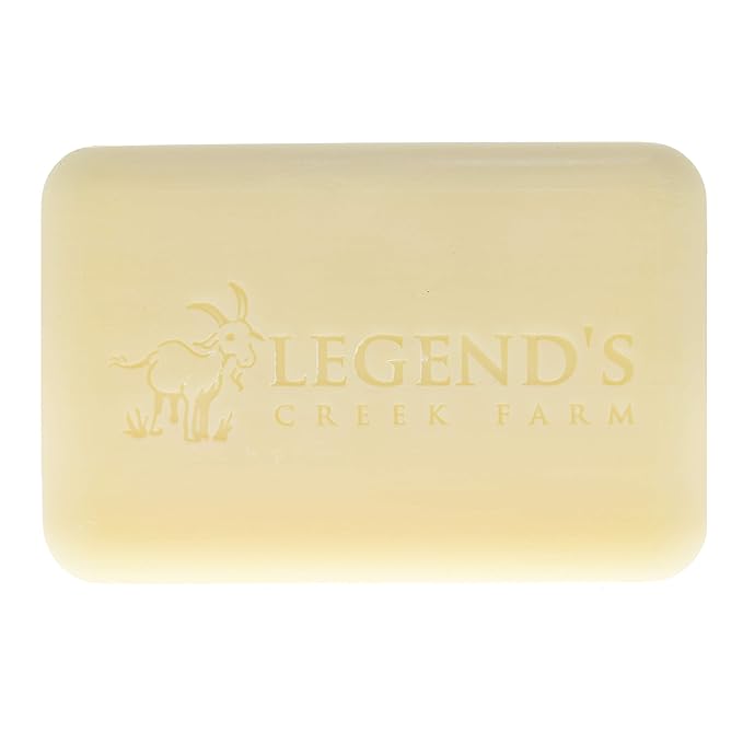 Legend's Creek Farm Goat Milk Soap - Triple Milled Cleansing Moisturizing Bar for Hands and Body - 9 Oz Creamy Lather, Nourishing, Natural Soap for Sensitive Skin (Unscented, Pack of 1)