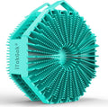 iTokGoK® Premium Silver-Infused 2-in-1 Silicone Body Scrubber, Double-Sided Design Body Brush Silicone Body Scrubber Exfoliating Body Brushes for All Skin for Showering, Lathers Well - Mint Green