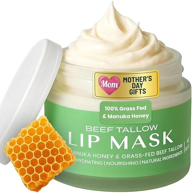 Body Restore Collagen Lip Mask – Mothers Day Gifts for Mom, Hydrating Lip Treatment, Birthday Gifts for Women, Self Care Spa Gifts – Bergamot