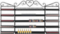 5 Tiers Wall-Mounted Nail Polish Storage Rack,Nail Polish Bottle Holder, 200 Bottles Organizer Shelf, with Lipstick Perfume Shelf for Home Spa Nail Salon Shop(Black)