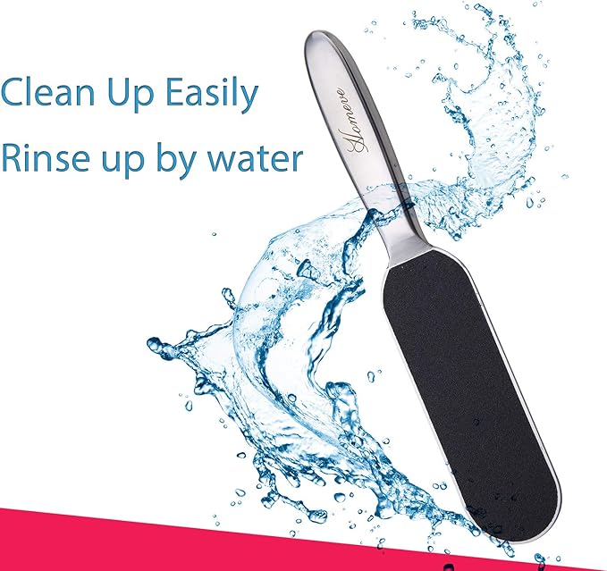 Professional Pedicure Foot File - Reusable Stainless Steel Cracked Skin Corns Callus Remover Feet Rasp