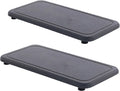 NiuYichee 2 Pcs Water Absorbing Stone Trays, Kitchen/Bathroom Sink Soap Dish, Diatomite Tray Used for Hand Soap & Cosmetic Bottles in The Modern Home, 4" W x 8.3" L, Dark Gray