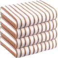 JML Microfiber Towels, Bath Towel Sets (4 Pack, 27" x 55") - Extra Large, Soft, Absorbent, Fast Drying, Multipurpose for Hair Wrap, Swimming, Fitness, Sports, Yoga -Stripe Coffee