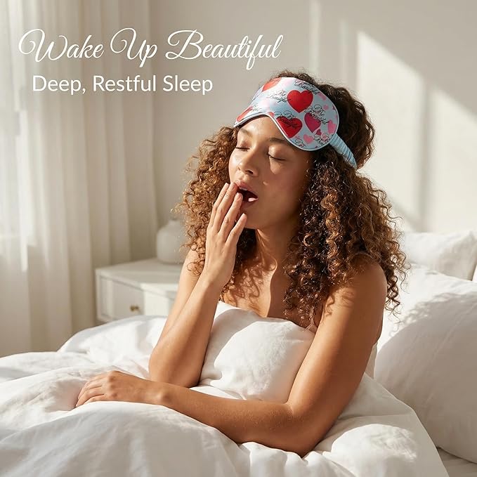 Luxury Elastic Band Sleep Mask – Soft, Lightweight & Ultra Comfort-Perfect for Light Blocking Wake up Radiant-Blue