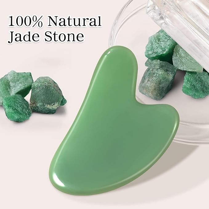Gua Sha Facial Tools Face Roller for Wrinkles Jade Roller and Gua Sha Set,Gua Sha & Jade Roller Facial Tools Face Roller for Puffiness and Redness Reducing Skin Care