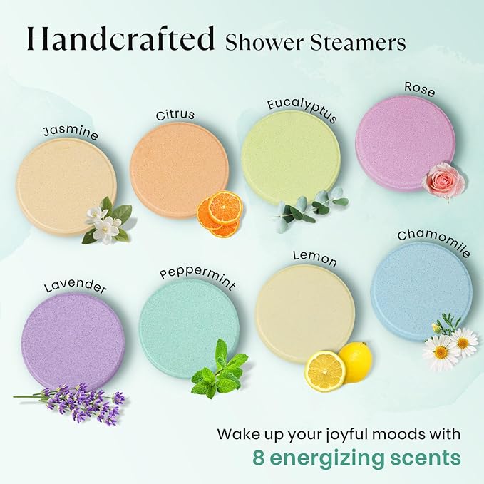Shower Steamers Aromatherapy – Mothers Day Gifts for Mom, Birthday Gifts for Women Wife Teen Girls Mom, Natural Essential Oils Bath Bombs for Self Care Relaxation Home SPA