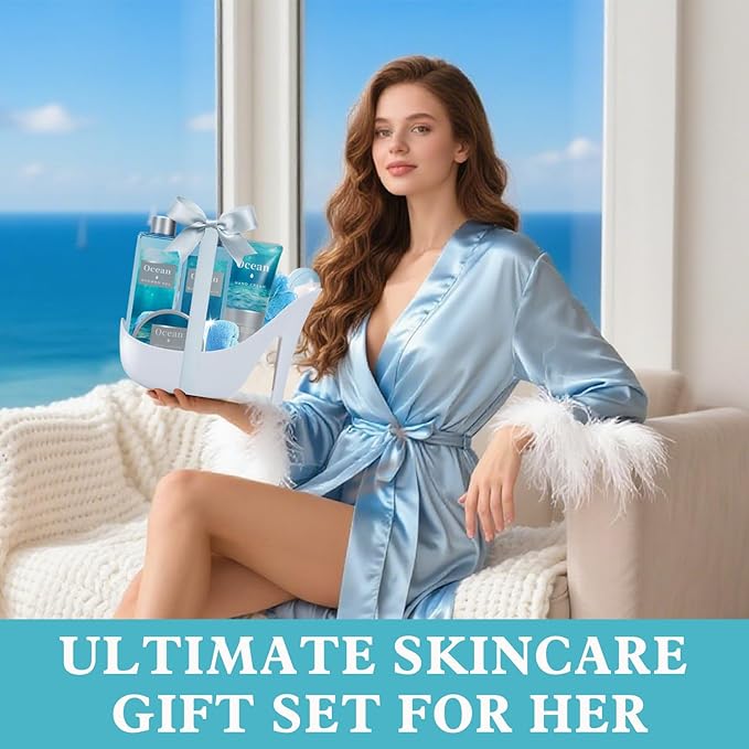 Spa Luxetique Gifts for Women High Heel Gift Set for Women 8pcs Ocean Breeze Spa Gift for Womens Birthday Gift for Womens Wife Girlfriend Coworker Nurse Mothers Day Gifts for Mom