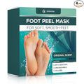 DERMORA Foot Peel Mask | Skin Exfoliating Foot Masks for Dry, Cracked Feet & Callus Removal | Dead Skin Exfoliator for Baby Soft Feet | Pack of 4 | Regular (Fits up to Men 10 / Women 11) | Original