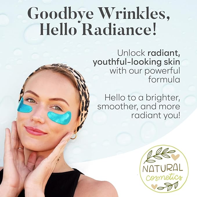 AURAE Hyaluronic Acid Under Eye Patches (30 Pairs) - For Dark Circles & Puffiness - Hydrating Eye Mask for Care