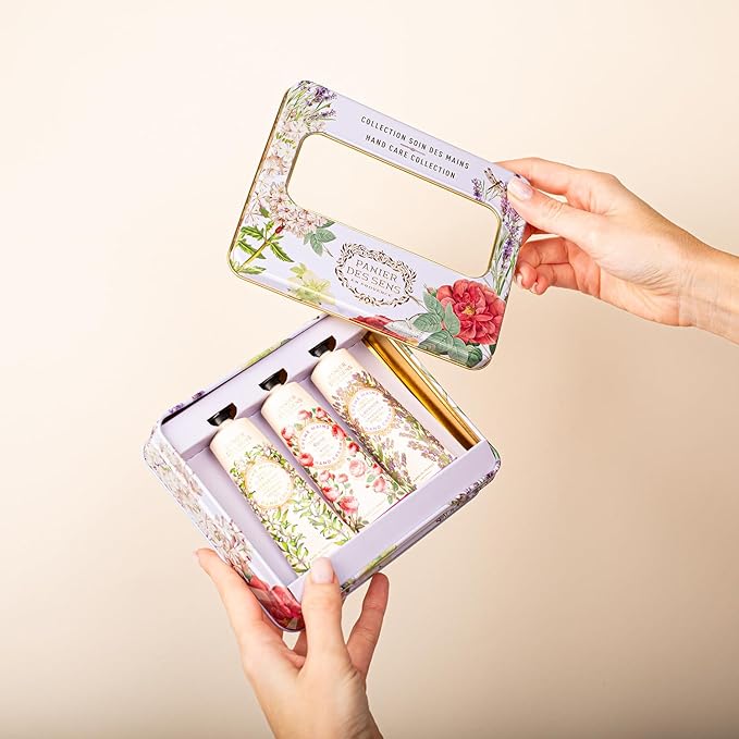 Panier des Sens - Mini Hand Cream Set - Gifts for Women - Rose, Lavender, Verbena Natural Hand Cream - Mothers Day Gift Ideas Made in France - 97% Natural Origin - Hand Lotion Travel Size 3 x 1 Fl Oz