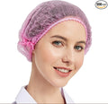 ProtectX 500-Pack Pink Disposable Hair Nets, Elastic Head Cover, Bouffant Caps, Sanitation Head Cover for Food Service, Spa Men & Women - 21 inch