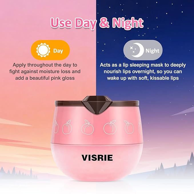 VISRIE 6 PCS Bee Lip Balm Lip Mask Honey Pot, Valentines Day Gifts, Moisturizing Lip Sleeping Mask for Dry Chapped Lips with Propolis, Honey Balm Lip Balm with Stick