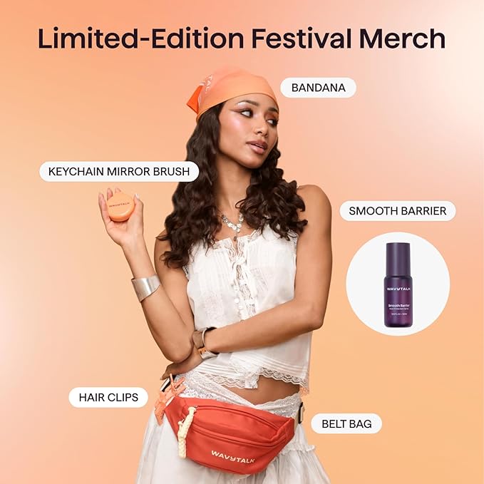 Wavytalk VIP Volume Blowout Boost Festival Bundle, Thermal Brush 1.5 inch for Blowout Look, Tourmaline Ceramic Negative Ion Technology, 5 Temperature Settings Dual Voltage