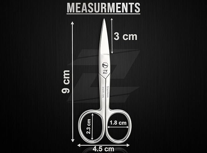Nail Scissors Curved for Women and Men, Long Lasting Sharp Nickel Plated for Manicure and Pedicure, German Quality Multipurpose Professional Eyebrow Scissors
