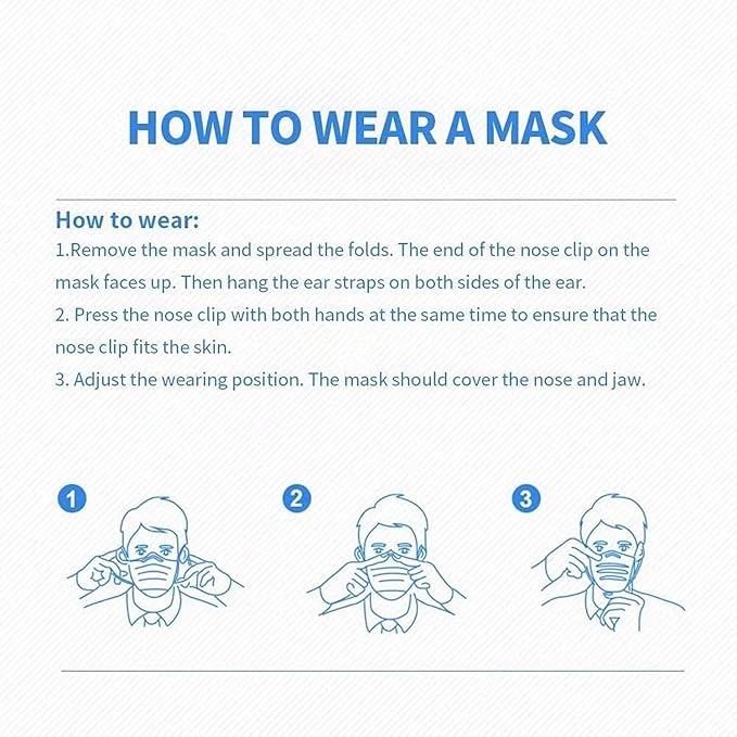 100PCS Masks Grey Disposable Face Mask 3 Ply Breatherable Face Masks