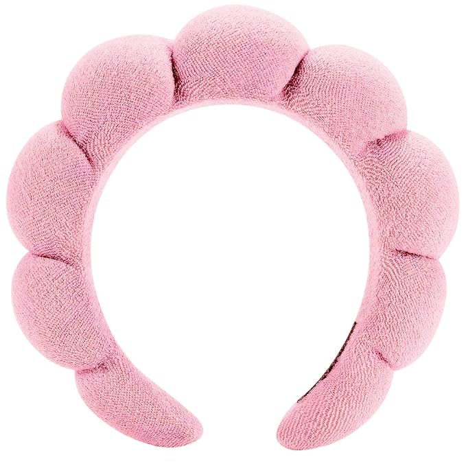 Spa Headbands for Washing Face or Facial, Makeup Headband for Women, Skincare Hair band, Puffy Terry Cloth Face Washing Head band for Maskup, Skin Treatment