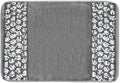 Zahari Home Sinatra Modern Bathroom Rug Classic Luxury Bath Rug Contemporary Decor Silver Bath Mat for Shower Unique Design Stylish Bathroom Rug Bath Shower Tub Decor Bling Silver by ZahariHome