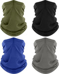 ROXUN 4 Pack Neck Gaiter, Cooling Breathable Face Mask UV Protection Scarf Hiking Bandana for Men/Women