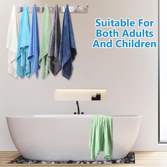 SmoothNovelty 16 Pack Microfiber Bath Towels Bulk 27'' x 60'' Oversized Beach Towel Highly Absorbent Extra Large Soft Drying for Shower Pool Salon Sauna Bathroom Gym Party (Simple,Multicolor)