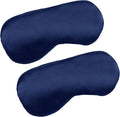 2 PCS Deep Blue Satin Sleep Masks, Adjustable Silk Eye Mask for Sleeping, Eye Sleep Shade Cover, Blind Folds Soft Breathable Blindfold for Play Party Games Airplane Travel Essentials Cover Gifts