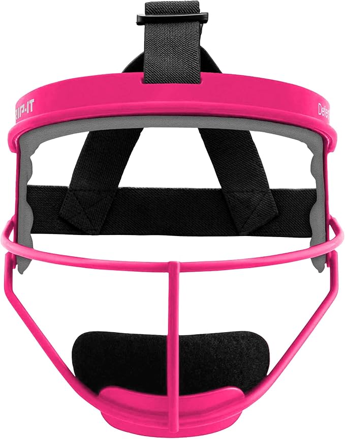 RIP-IT Original Defense Softball Face Mask, Lightweight, Protective Fielder's Softball Face Shield with Ponytail Strap & Soft Foam Padding
