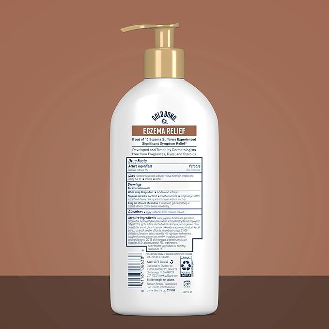 Gold Bond Medicated Eczema Relief Skin Protectant Lotion, 14 oz Lotion With 2% Colloidal Oatmeal